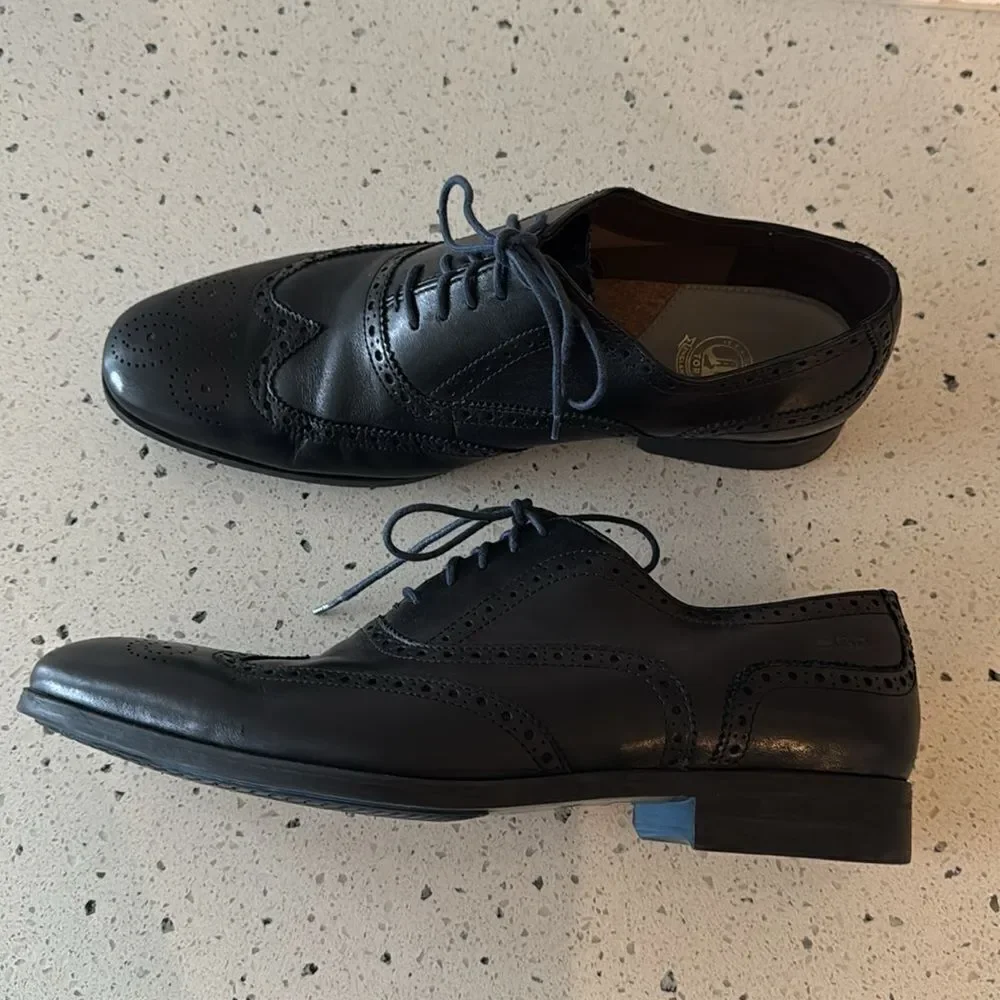 Clarks C & J Clark TOR England Men’s US 10.5 Black Leather Dresss Oxfords Shoes